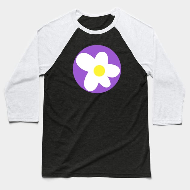 Non Binary Flower Baseball T-Shirt by Football from the Left